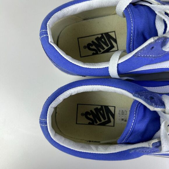 Vans Old Skool Blue Canvas Suede Lace-Up Sneakers Skater Shoes Unisex Size 7/8.5 - Picture 10 of 12